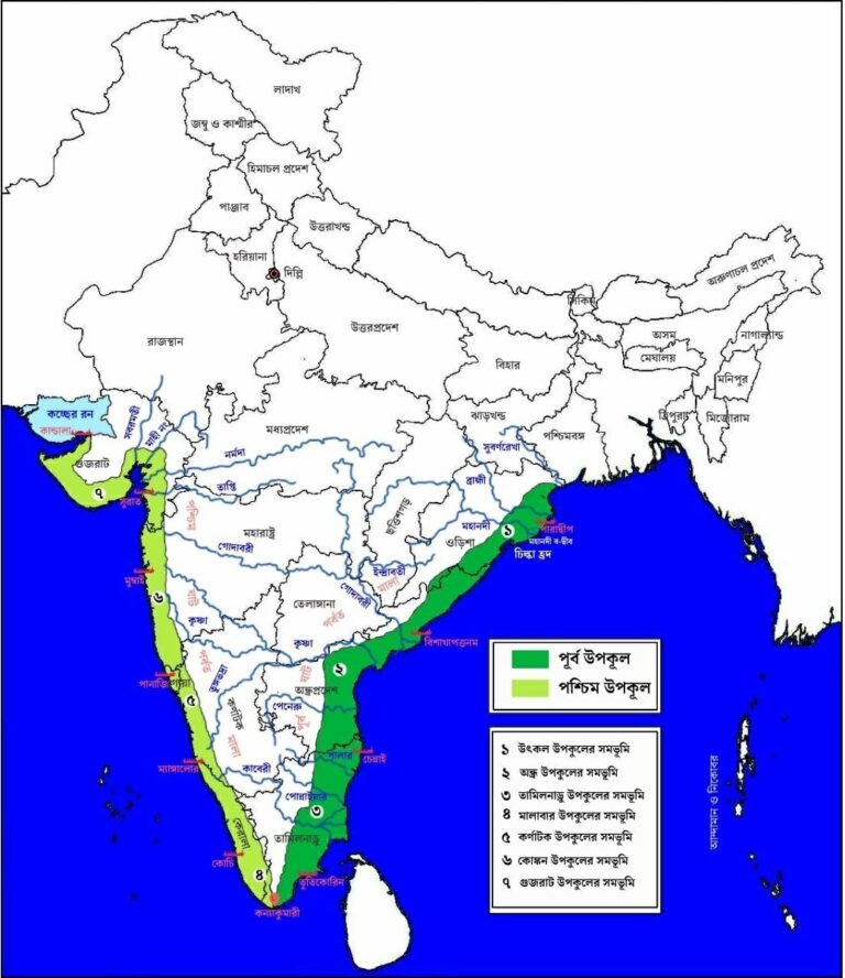 ভারতের পূর্ব উপকূল ও পশ্চিম উপকূল পার্থক্য Difference between East Coast and West Coast of India in Bengali